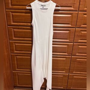 AllSaints Cream Asymmetrical Sleeveless Dress